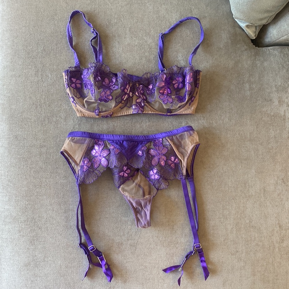 Fleur du Mal “Pansy” Lingerie Set